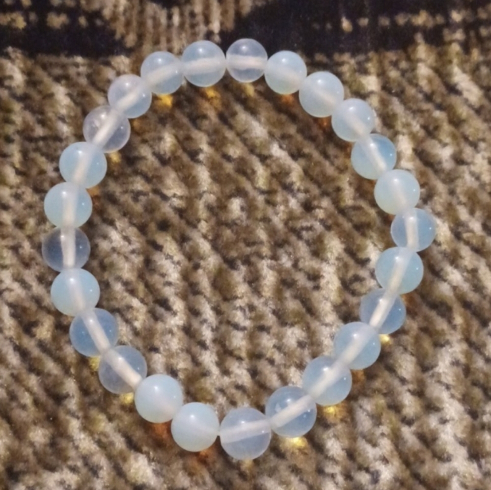 4/$60 Crystal Bracelet - Transparent Gemstones